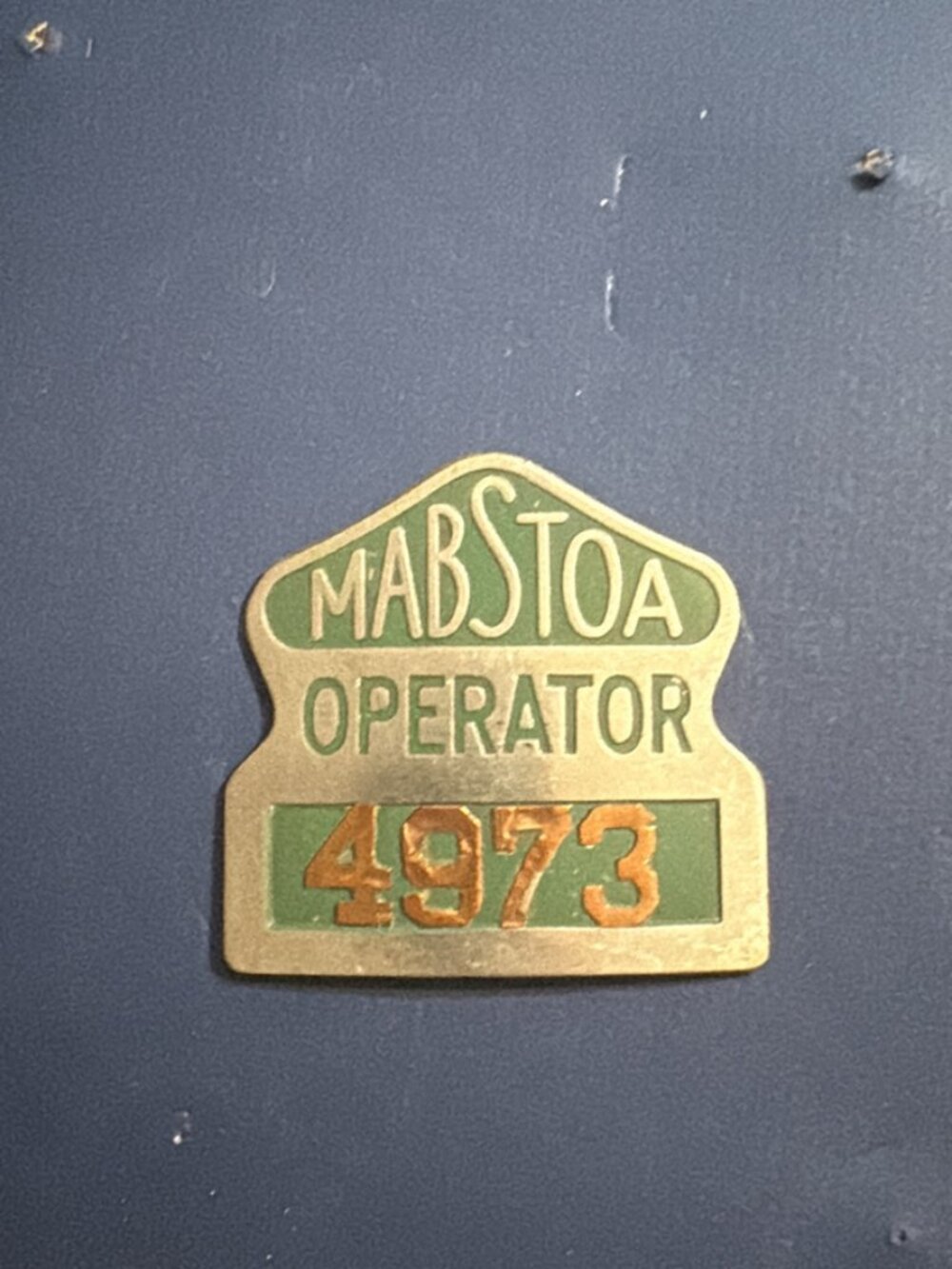 MABSTOA Operator Badge #4973